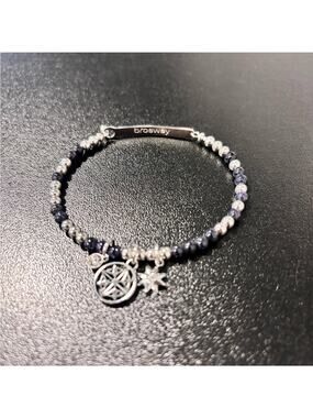 Brosway Italia Chakra Compass Bracelet - Blue Goldstone & Silver never worn